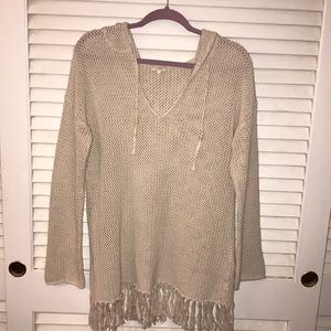 Crochet hooded sweater